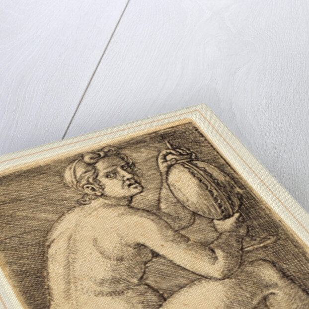 Naked Woman on an Armor by Barthel Beham