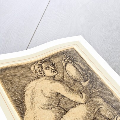 Naked Woman on an Armor by Barthel Beham