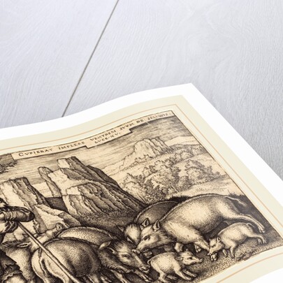 The Prodigal Son with the Swine by Sebald Beham