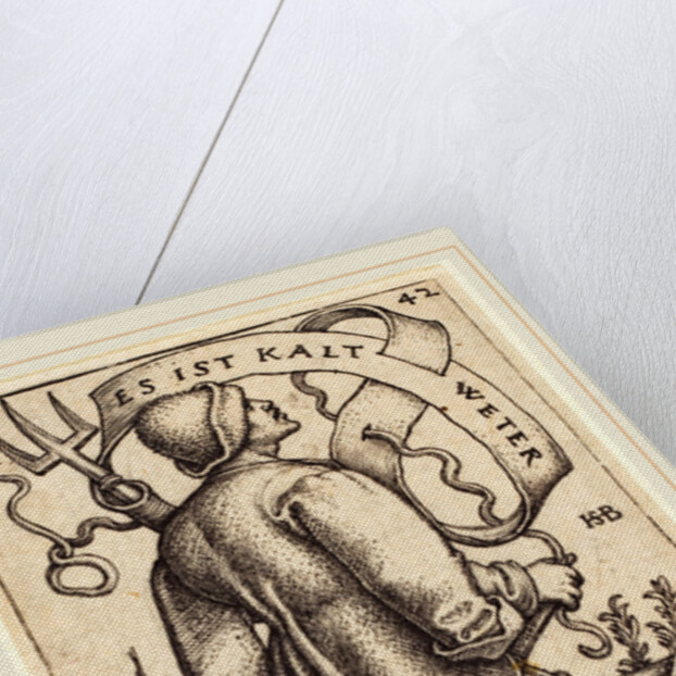 The Weather Peasant: Es ist Kalt Weter, 1542 by Sebald Beham