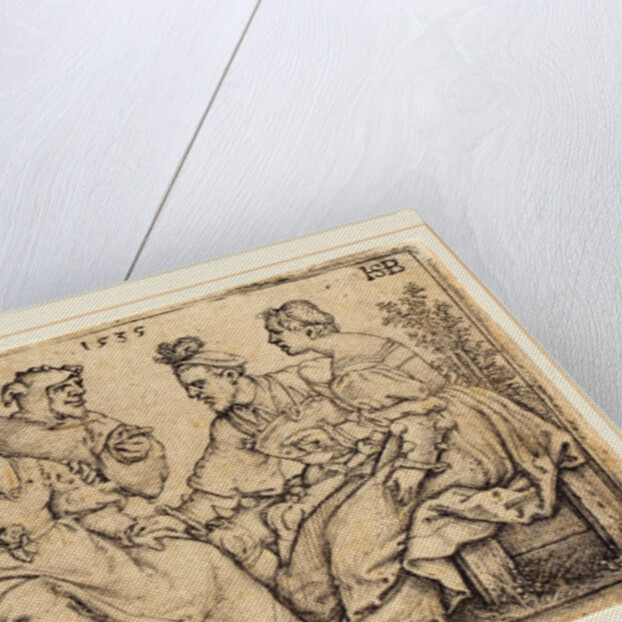 Two Loving Pairs with Clown, 1535 by Sebald Beham