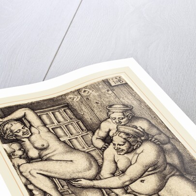 Three Women Bathing, 1548 by Sebald Beham