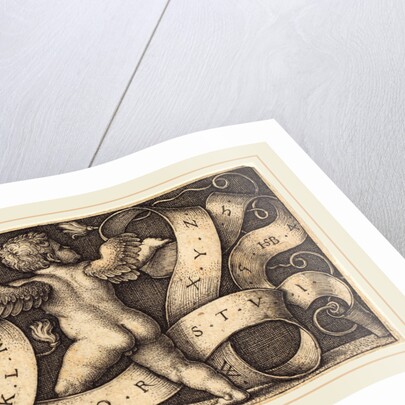 Genius with Alphabet, 1542 by Sebald Beham