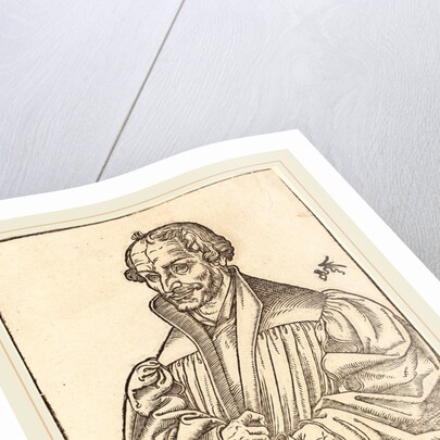 Philip Melanchton, Half-Length to the Left, Standing Behind a Breastwork by Lucas Cranach the Younger