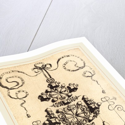 Pendant with Two Double Crosses, Surrounded by Four Diamond-Shaped Stones, Five Table-Stones, and Thirteen Pearls by Daniel Mignot