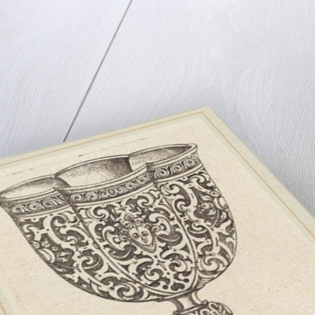Chalice with six embossings, base decorated with two dolphins by Georg Wechter I