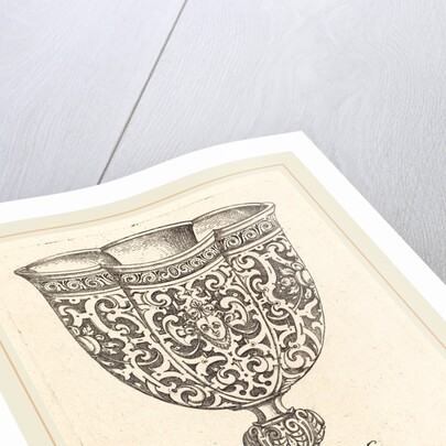 Chalice with six embossings, base decorated with two dolphins by Georg Wechter I