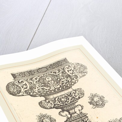 Goblet, rim decorated with masque and bouquet of fruit by Georg Wechter I