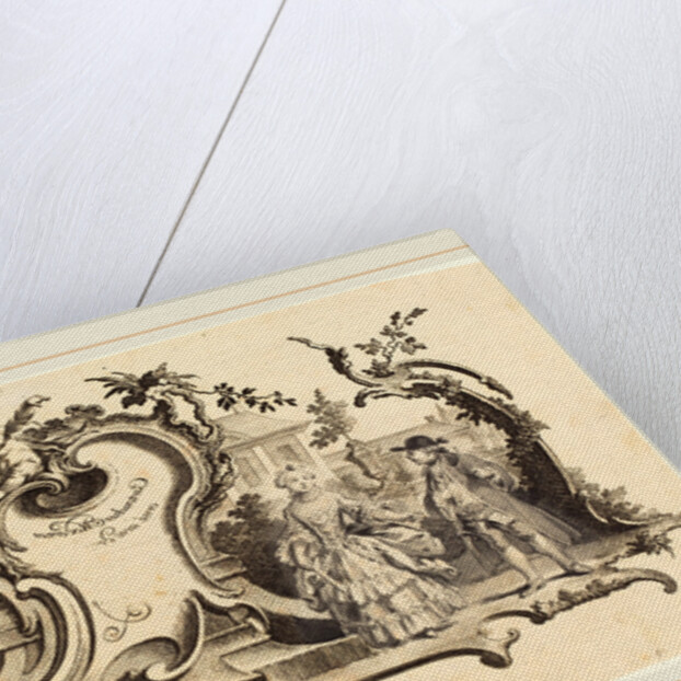 Cartouches Modernes orné avec des diferentes Figures by Johann Esaias Nilson