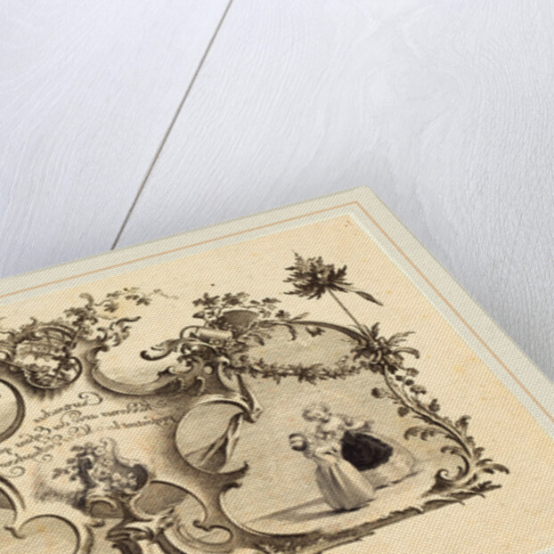 Cartouches Modernes avec des Enfans qui representant les Modes d'Augsbourg by Johann Esaias Nilson