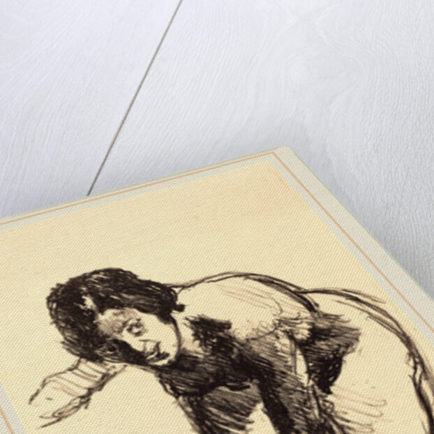 Nude Bending Forward by Lovis Corinth