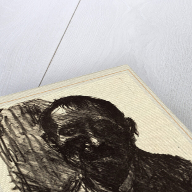 Self-Portrait Sketching by Lovis Corinth