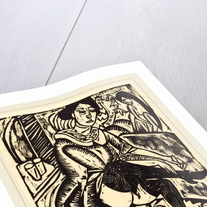 Woman Tying Her Shoe by Ernst Ludwig Kirchner