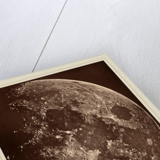 Photographie de la lune a son 1er Quartier, 1865 by Lewis Rutherford