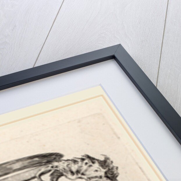 Cartouche Flanked by Dragons, 1647 by Stefano Della Bella