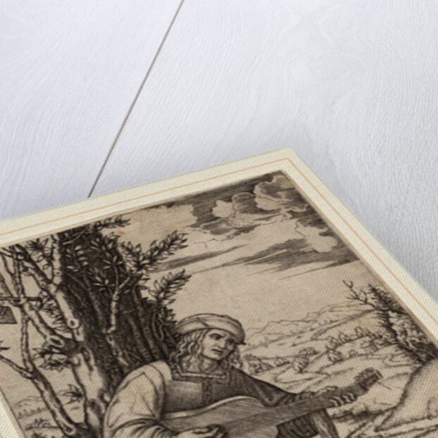 The Guitar Player by Marcantonio Raimondi