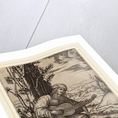 The Guitar Player by Marcantonio Raimondi