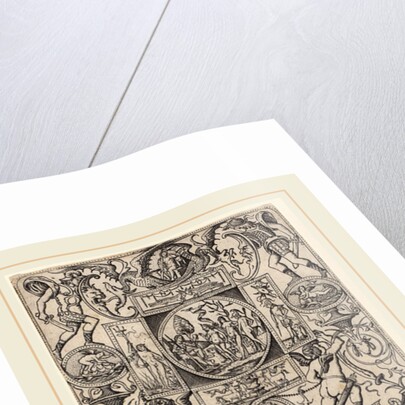 Ornament Panel with Orpheus and the Judgment of Paris, c. 1507 by Nicoletto da Modena