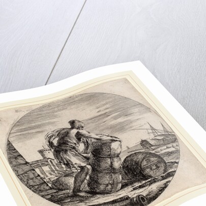 Galley Slave Hauling a Ship's Cargo, 1656 by Stefano Della Bella