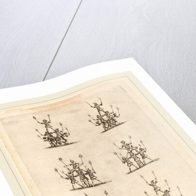Thirty-Six Jugglers Standing in Pyramids, 1652 by Stefano Della Bella