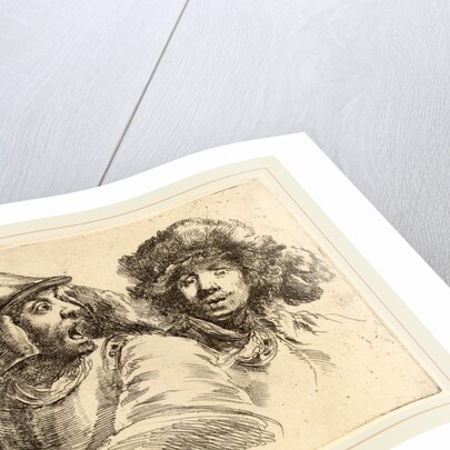Frightened Soldier and Man with Fur Cap by Stefano Della Bella