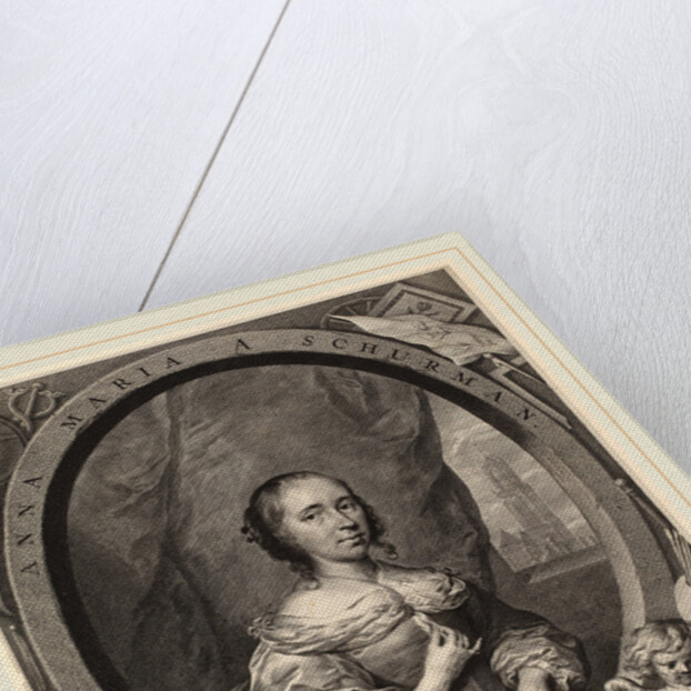 Anna Maria van Schurman, Dutch, c. 1650 by Cornelis van Dalen the Younger