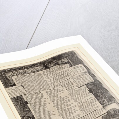 Catalogo delle Opere by Giovanni Battista Piranesi