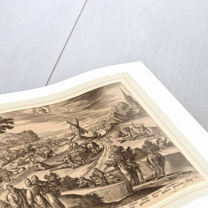 A group of Pharisees swelling with false pride cursed the disciples, 1585 by Adriaen Collaert