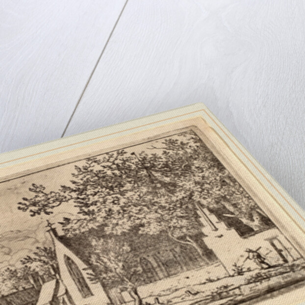 Swine Herd near a Chapel by Allart van Everdingen