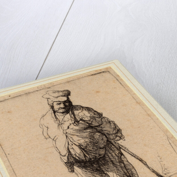 Ragged Peasant with His Hands behind Him, Holding a Stick, c. 1630 by Rembrandt van Rijn