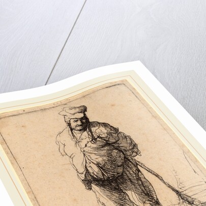 Ragged Peasant with His Hands behind Him, Holding a Stick, c. 1630 by Rembrandt van Rijn
