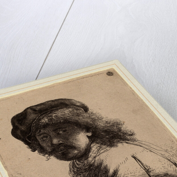 Self-Portrait in a Cap and Scarf with the Face Dark, 1633 by Rembrandt van Rijn