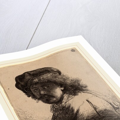 Self-Portrait in a Cap and Scarf with the Face Dark, 1633 by Rembrandt van Rijn