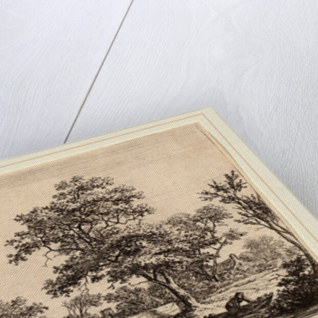 Four Men on a Stone Bridge by Anthonie Waterloo