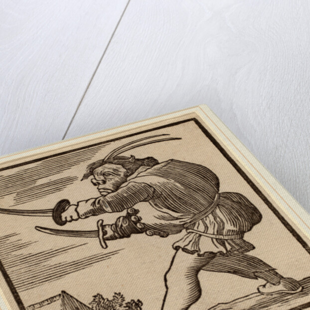 Hunchback Brandishing Two Swords by H. Numan