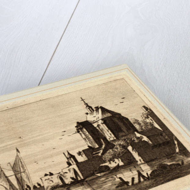 Church in an Inlet with Rowboat in the Foreground by Franz Edmund Weirotter