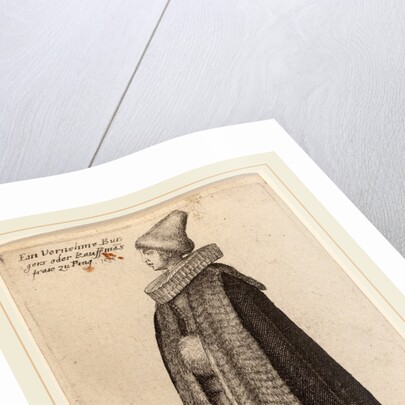 Mercatoris Pragensis Vxor, 1642 by Wenceslaus Hollar