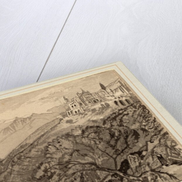 A Town on a Hilltop by Edward Lear