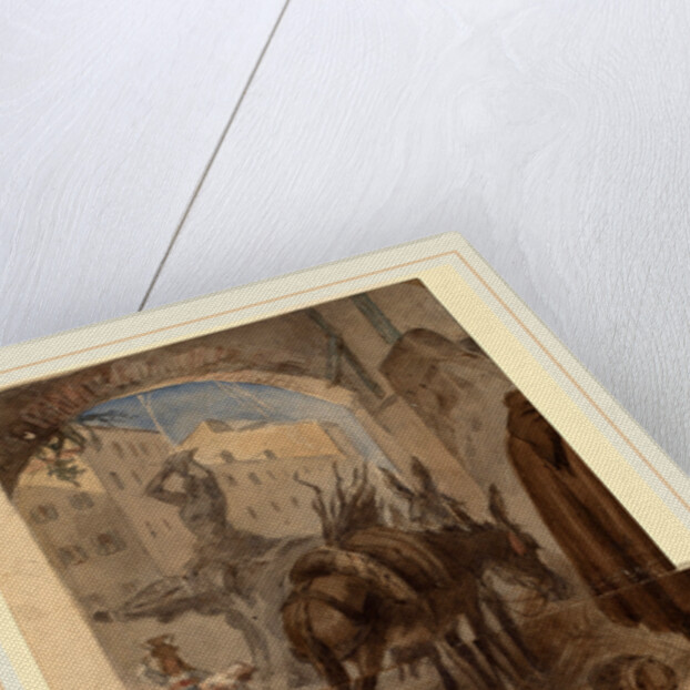 Bernini Fountain, Rome recto by Felix Octavius Carr Darley