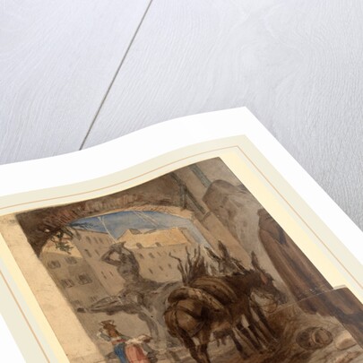 Bernini Fountain, Rome recto by Felix Octavius Carr Darley