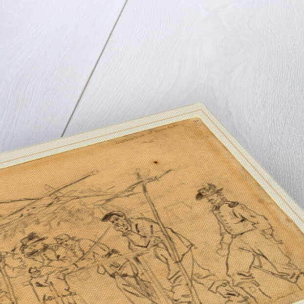 Sutler's Tent: 3rd Pennsylvania Cavalry recto by Winslow Homer