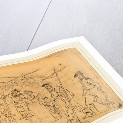 Sutler's Tent: 3rd Pennsylvania Cavalry recto by Winslow Homer