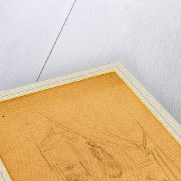 Sketch of Mrs. Godwin's Portrait when hung at the Society of British Artists by James McNeill Whistler