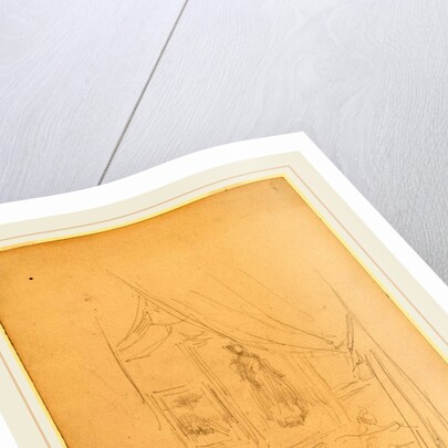 Sketch of Mrs. Godwin's Portrait when hung at the Society of British Artists by James McNeill Whistler