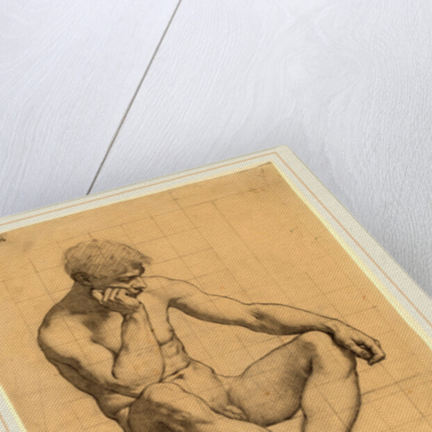 Seated Male Nude: Study for Science-Iowa State Capitol by Kenyon Cox