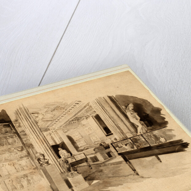 Interior, Fitzwilliam Museum by Joseph Pennell