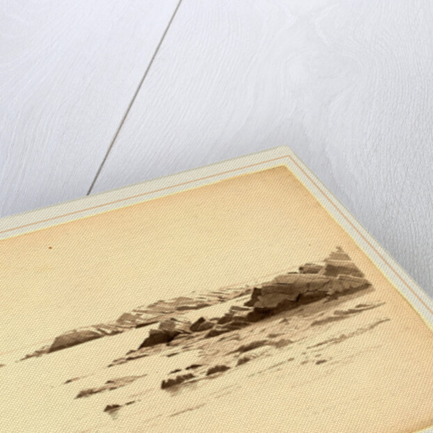 Rocklined Beach with Distant Boats by William Stanley Haseltine