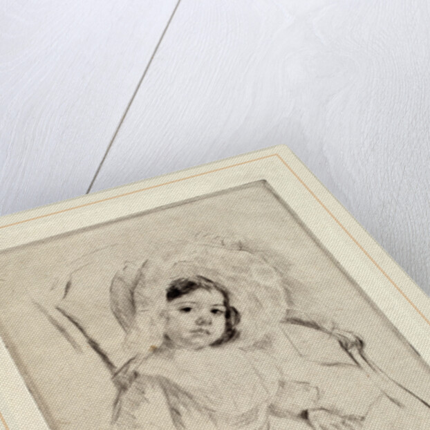 Margot in a Floppy Bonnet Leaning against a Chair by Mary Cassatt