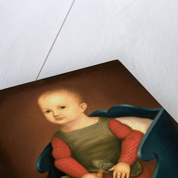 Baby in Blue Cradle, c. 1840 by Anonymous