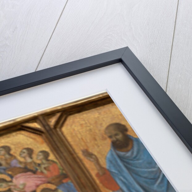 Italian, The Nativity with the Prophets Isaiah and Ezekiel, tempera on single panel by Duccio di Buoninsegna